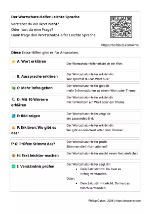 App: Wortschatz-Helfer Leichte Sprache