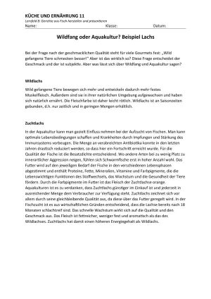Unterrichtsbaustein: 8.2 Wildfang oder Aquakultur