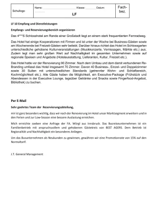 Unterrichtsbaustein: 10.1 Incentive-Anfrage: Unterlagen