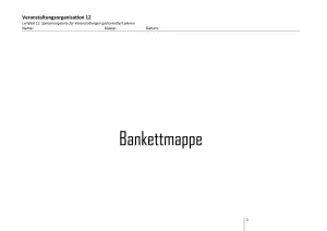 Unterrichtsbaustein: 12.1 Bankettmappe