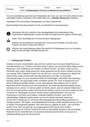 Unterrichtsbaustein: 5.1 Gästegruppen