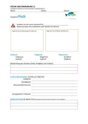 Unterrichtsbaustein: 8.1 Steckbrief Fisch