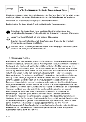 Unterrichtsbaustein: 5.1 Gästegruppen (Lösung)