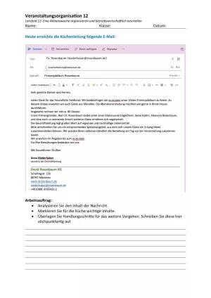 Unterrichtsbaustein: 12.1 E-Mail-Anfrage