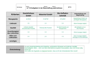 Unterrichtsbaustein: 10.2 Angebotsvergleich Mehrfaktoren (Lösung)