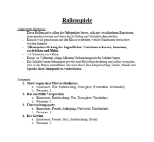 Rollenspiel: Modul 2 | Psychische Gesundheit - Grundlagen Emotionen | Rollenspiele