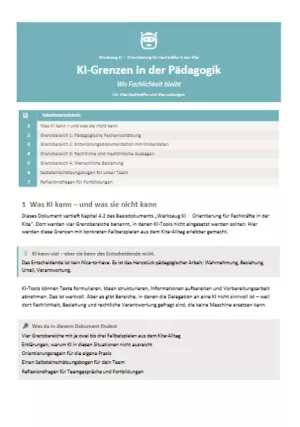 Handreichung: KI-Grenzen in der Pädagogik – Wo Fachlichkeit bleibt