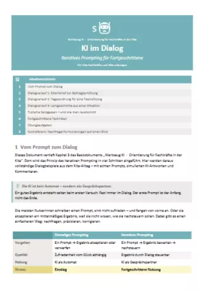 Handreichung: KI im Dialog - Iteratives Prompting für Fortgeschrittene