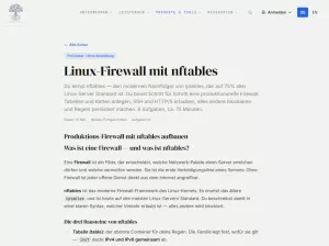 Webseite: Linux-Firewall mit nftables