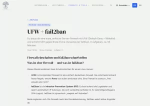 Webseite: UFW + fail2ban