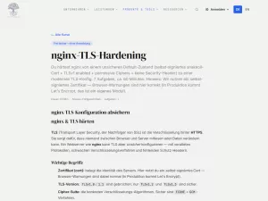 Webseite: nginx-TLS-Hardening