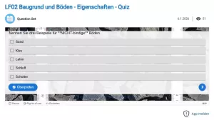Interaktion: Baugrund und Böden - Quiz