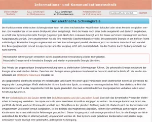 Webseite: Der elektrische Schwingkreis