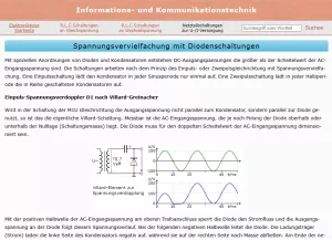 Webseite: Spannungsvervielfachung mit Diodenschaltungen