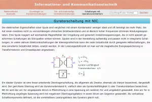 Webseite: Gyratorschaltung mit NIC