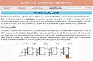 Webseite: Asynchrone BCD-Zähler