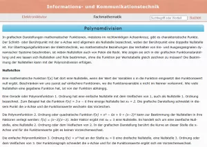 Webseite: Polynomdivision