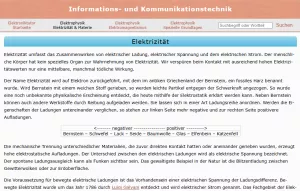Webseite: Elektrizität