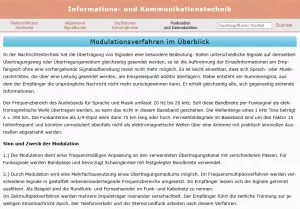 Webseite: Modulationsverfahren im Überblick