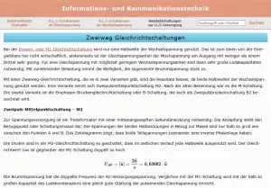 Webseite: Zweiweg-Gleichrichtschaltungen