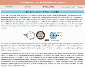 Webseite: Die Servokreise im Videorecorder