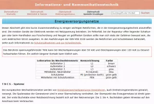 Webseite: Energieversorgungsnetze