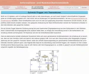 Webseite: Schmitt-Trigger mit Transistoren