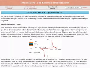 Webseite: DIAC und andere Triggerhalbleiter