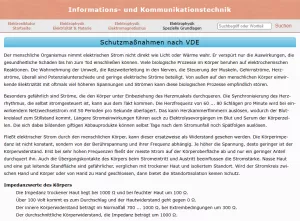 Webseite: Schutzmaßnahmen nach VDE