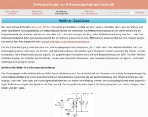 Webseite: Meißner-Oszillator