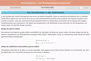 Webseite: Das Komplement in der Mathematik