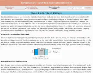 Webseite: Gunn-Diode / Gunn-Element