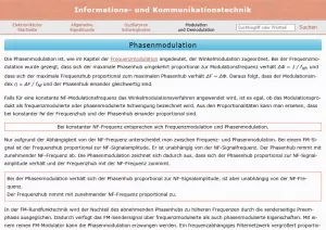 Webseite: Phasenmodulation
