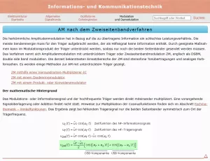 Webseite: Amplitudenmodulation nach dem Zweiseitenbandverfahren