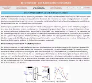 Webseite: Kompensation von Blindwiderständen