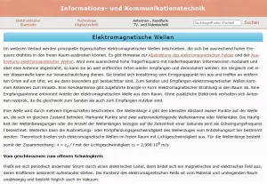 Webseite: Elektromagnetische Wellen