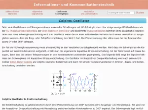 Webseite: Colpitts-Oszillator