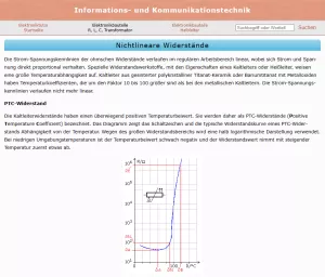 Webseite: Nichtlineare Widerstände