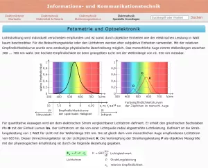 Webseite: Fotometrie und Optoelektronik