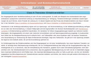 Webseite: Class-A-Transistor-Eintaktverstärker