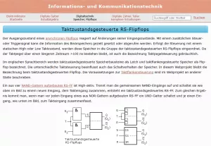 Webseite: Taktzustandsgesteuerte RS-Flipflops