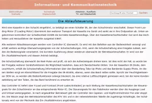 Webseite: Ablaufsteuerung eines Videogeräts