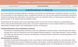 Webseite: Zugriffsverfahren im Ethernet