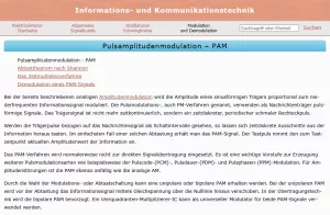 Webseite: Pulsamplitudenmodulation - PAM