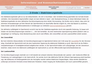Webseite: Z-Diode - Stabilisierungsdiode