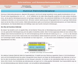 Webseite: Aluminium-Elektrolytkondensatoren