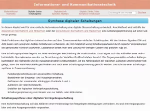 Webseite: Synthese digitaler Schaltungen