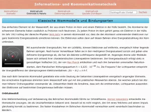 Webseite: Klassische Atommodelle und Bindungsarten
