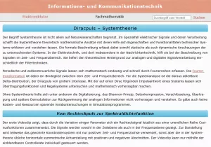 Webseite: Diracpuls - Systemtheorie