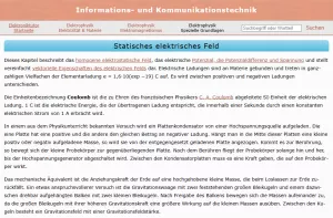 Webseite: Statisches elektrisches Feld